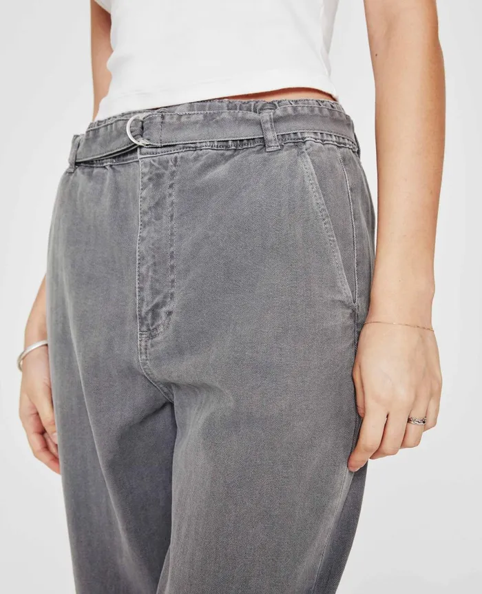 Renn Paperbag Trouser Sulfur Smooth Slate Women AG Jeans Pants Renn Paperbag Trouser Sulfur Smooth Slate Women AG Jeans Pants