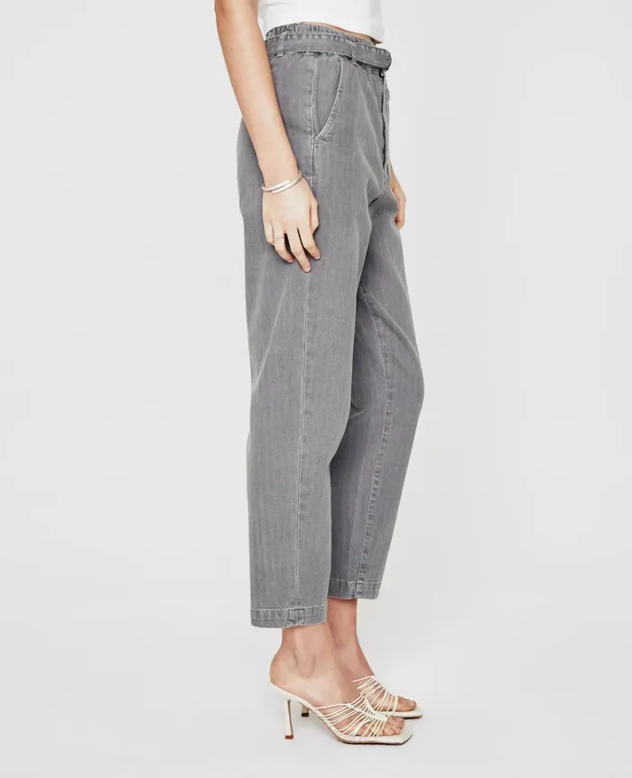 Renn Paperbag Trouser Sulfur Smooth Slate Women AG Jeans Pants Renn Paperbag Trouser Sulfur Smooth Slate Women AG Jeans Pants