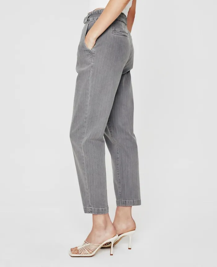 Renn Paperbag Trouser Sulfur Smooth Slate Women AG Jeans Pants Renn Paperbag Trouser Sulfur Smooth Slate Women AG Jeans Pants