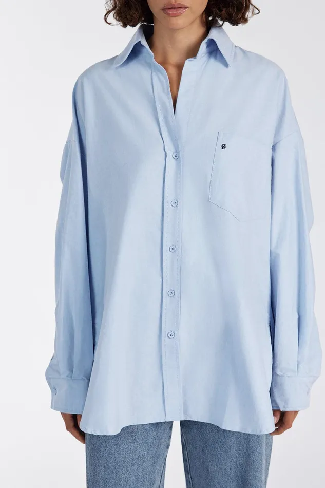 RHEA BLUE COTTON SHIRT Women DISSH Long Sleeved
