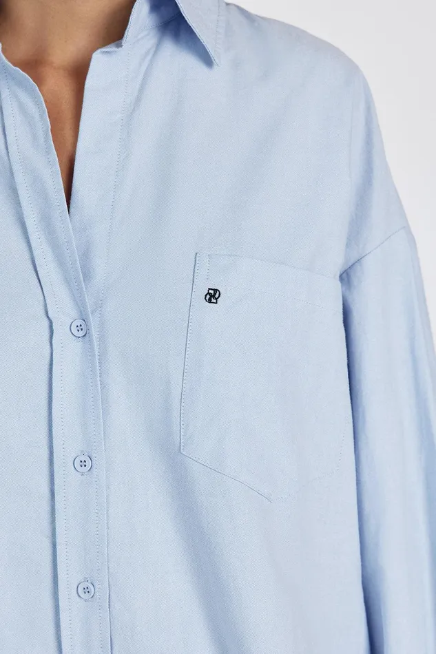 RHEA BLUE COTTON SHIRT Women DISSH Long Sleeved