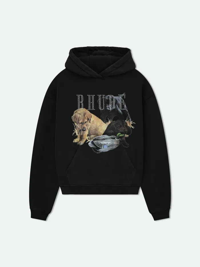 RHINESTONE HUNTING DOG HOODIE Men Rhude Sweatshirts