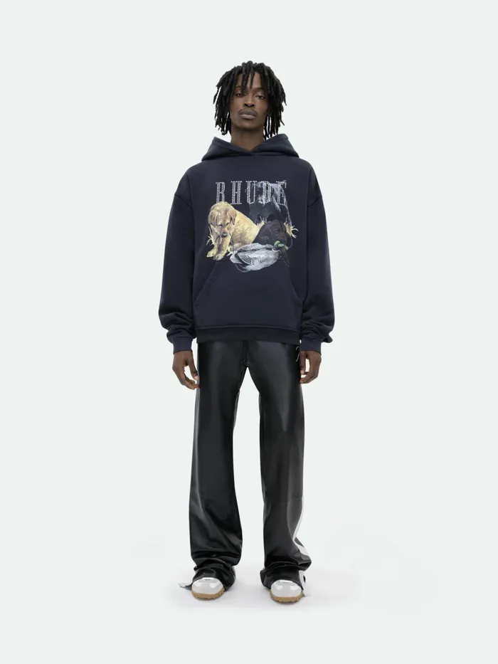 RHINESTONE HUNTING DOG HOODIE Men Rhude Sweatshirts