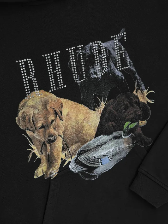 RHINESTONE HUNTING DOG HOODIE Men Rhude Sweatshirts