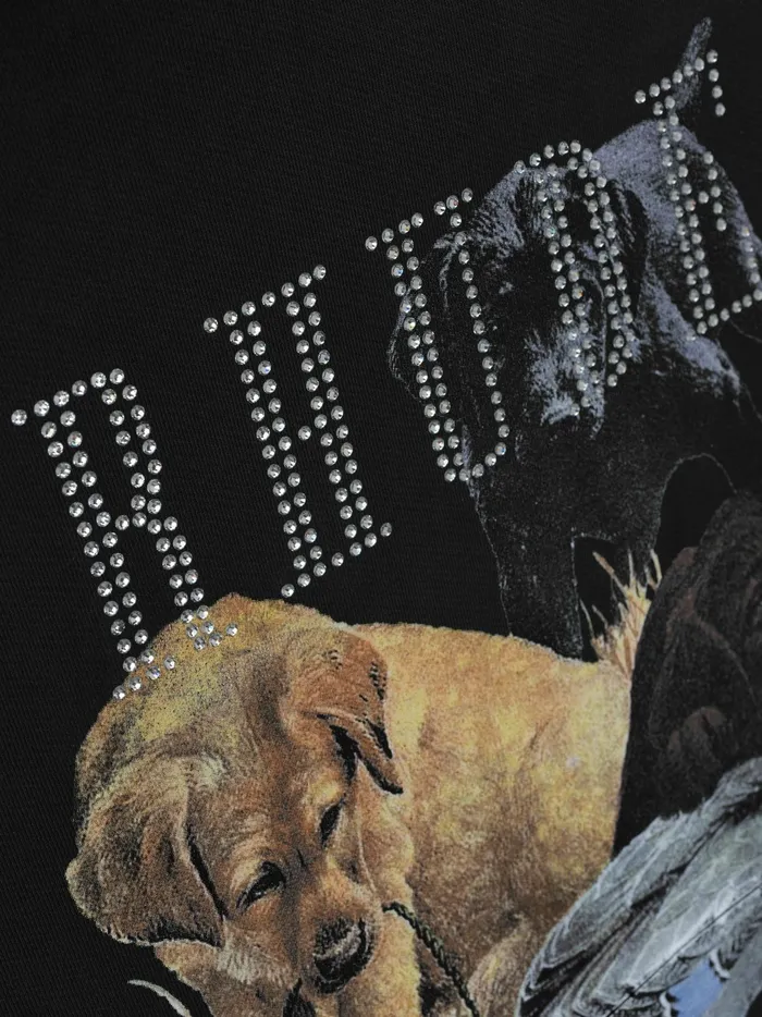 RHINESTONE HUNTING DOG HOODIE Men Rhude Sweatshirts