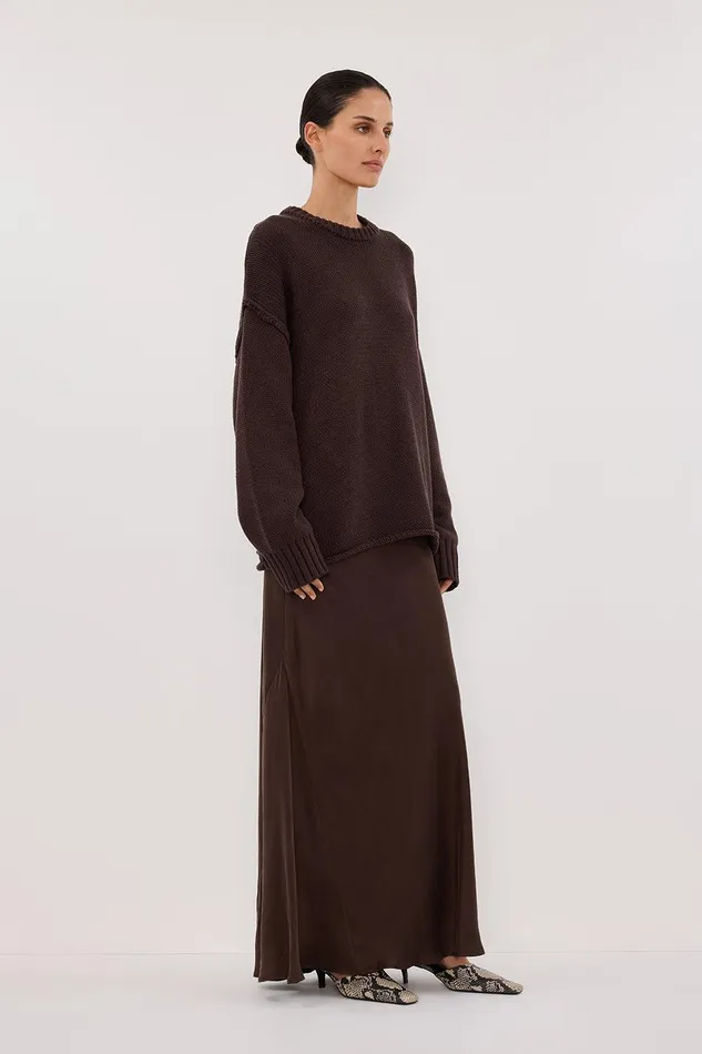 ROY CHOC LONGLINE KNIT JUMPER Women DISSH Sweaters