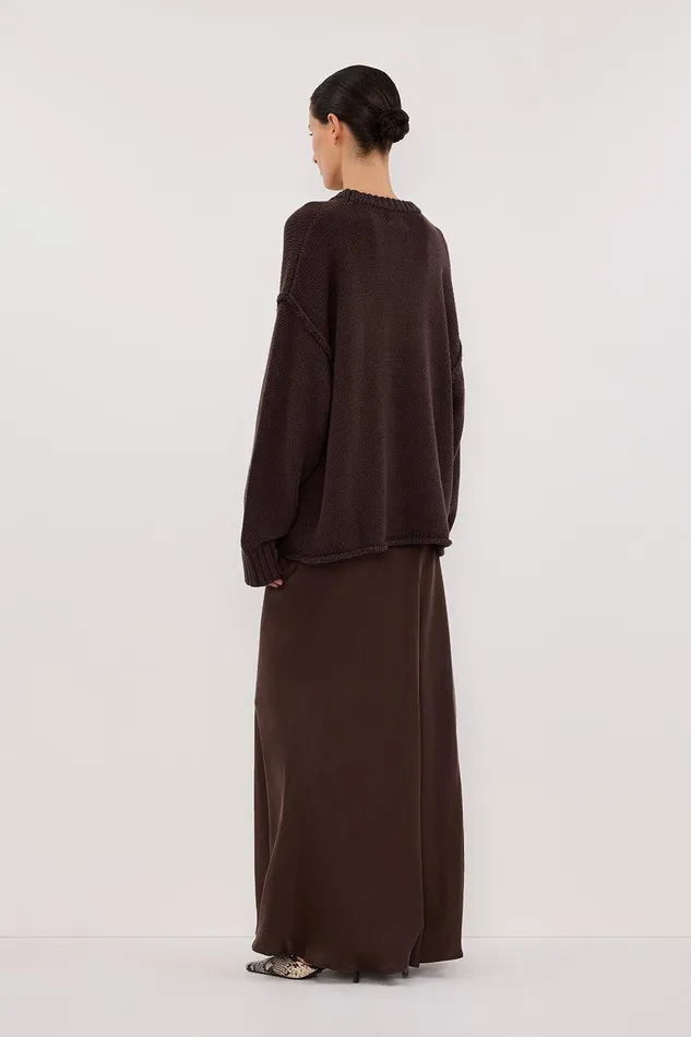 ROY CHOC LONGLINE KNIT JUMPER Women DISSH Sweaters
