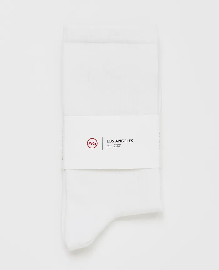 Ryland Sock True White WomenMen AG Jeans Socks