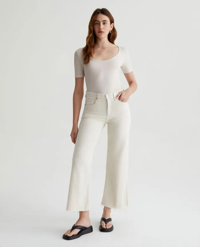 Saige Wide Leg Crop Dried Spring Women AG Jeans Denim