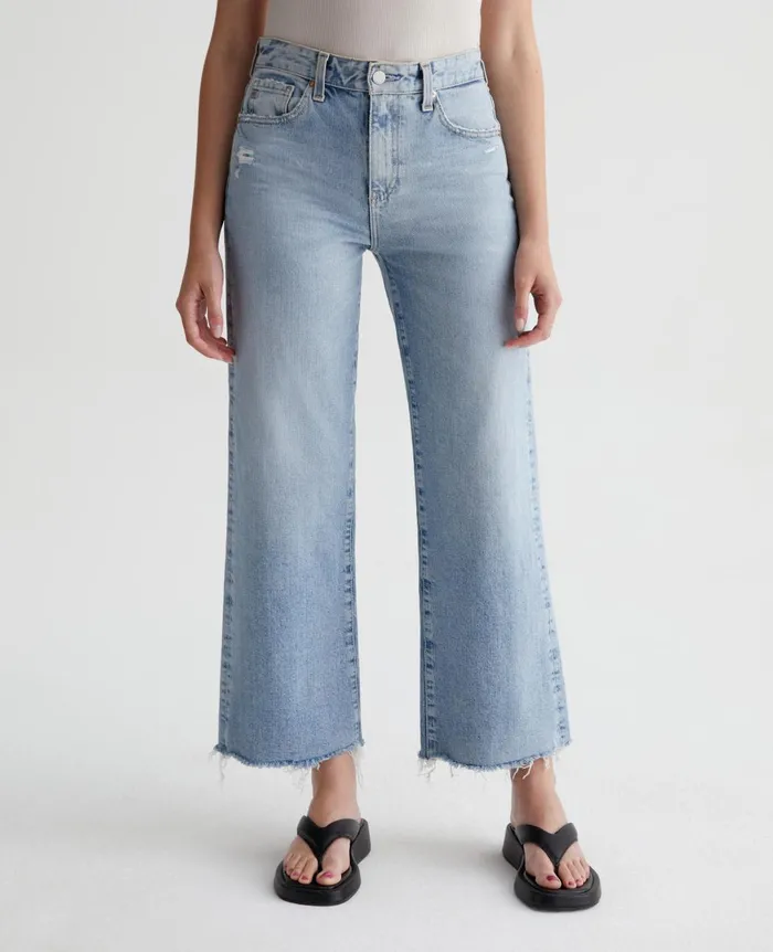 Saige Wide Leg Crop Windswept Women AG Jeans Denim Saige Wide Leg Crop Windswept Women AG Jeans Denim