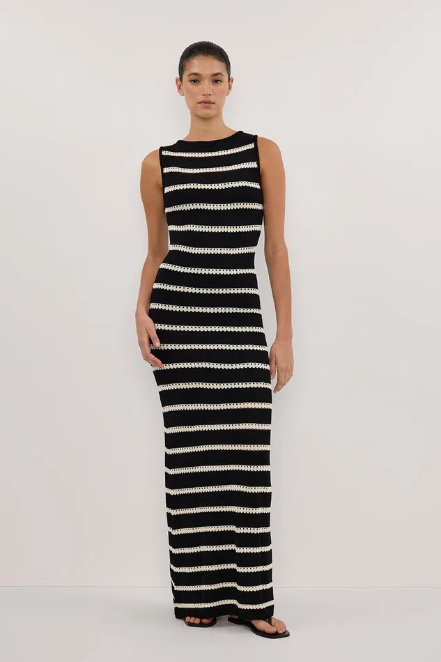 SAM STRIPE BOAT NECK MAXI DRESS Women DISSH Maxi Dresses
