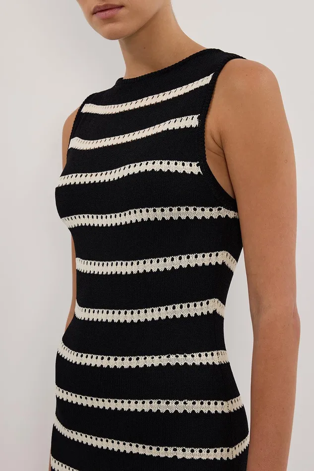 SAM STRIPE BOAT NECK MAXI DRESS Women DISSH Maxi Dresses
