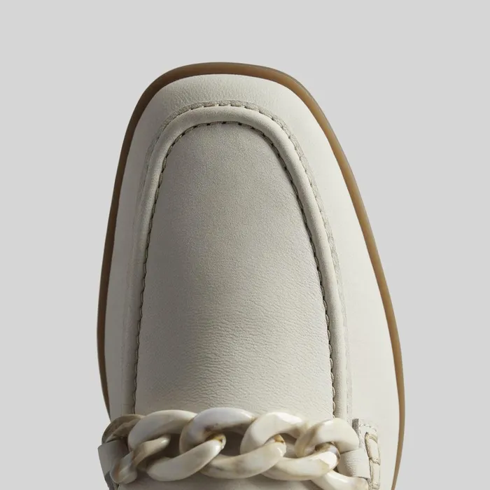 Sarafyna Iris White Leather Women Clarks SlipOns