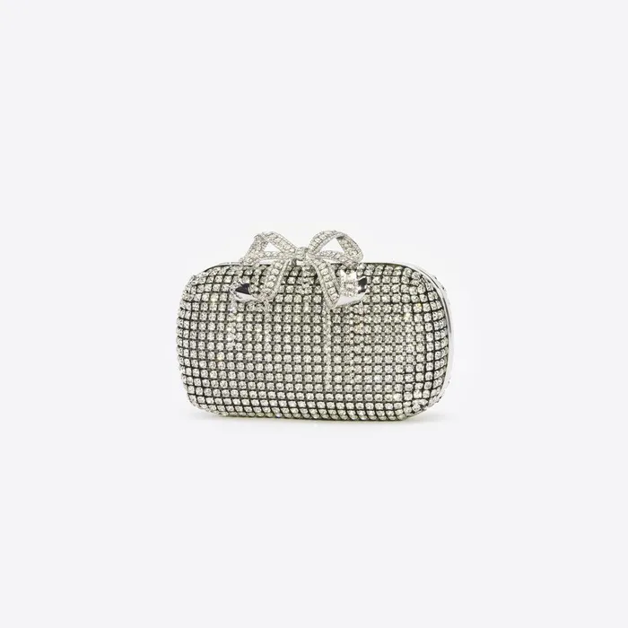 Self Portrait Clutch Bags Silver Chainmail Clutch Bag 8211 Women