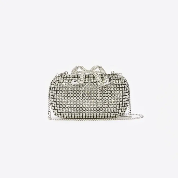 Self Portrait Clutch Bags Silver Chainmail Clutch Bag 8211 Women