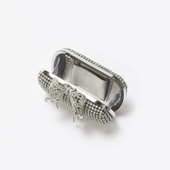Self Portrait Clutch Bags Silver Chainmail Clutch Bag 8211 Women