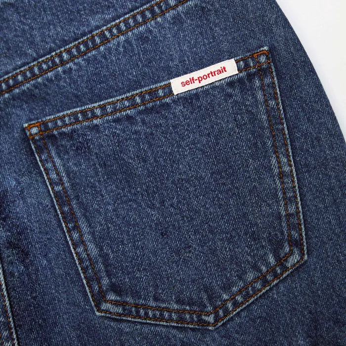 Self Portrait Denim Wide Leg Flare Denim Jeans 8211 Women
