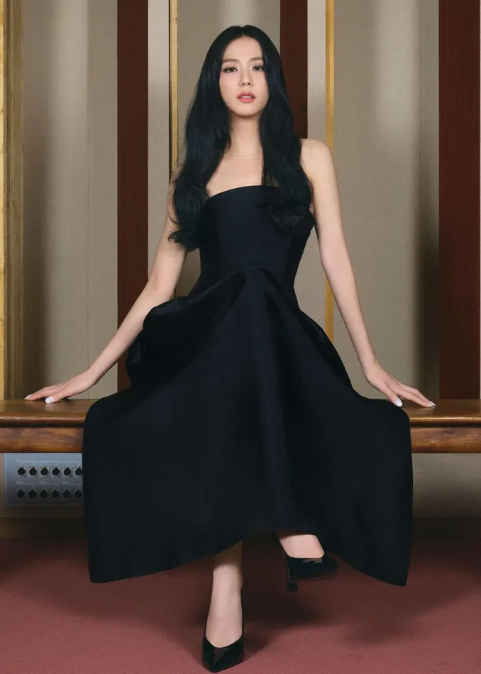 Self Portrait Dresses Black Taffeta Midi Dress 8211 Women