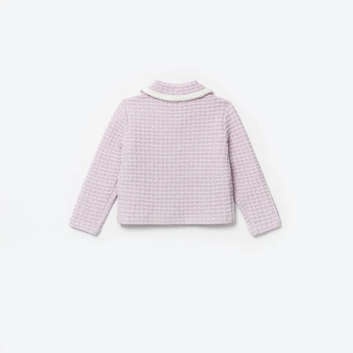Self Portrait Knitwear Lilac Knit Cardigan 8211 Kids