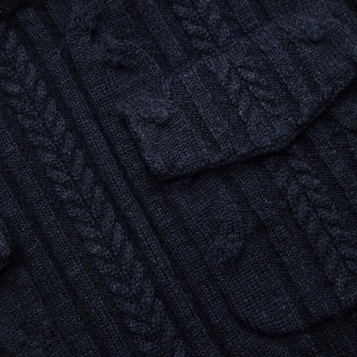 Self Portrait Knitwear Navy Midi Knit Skirt 8211 Women