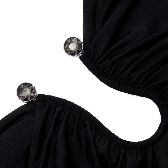 Self Portrait Swim and Resort Black Asymmetric Swimsuit 8211 Women