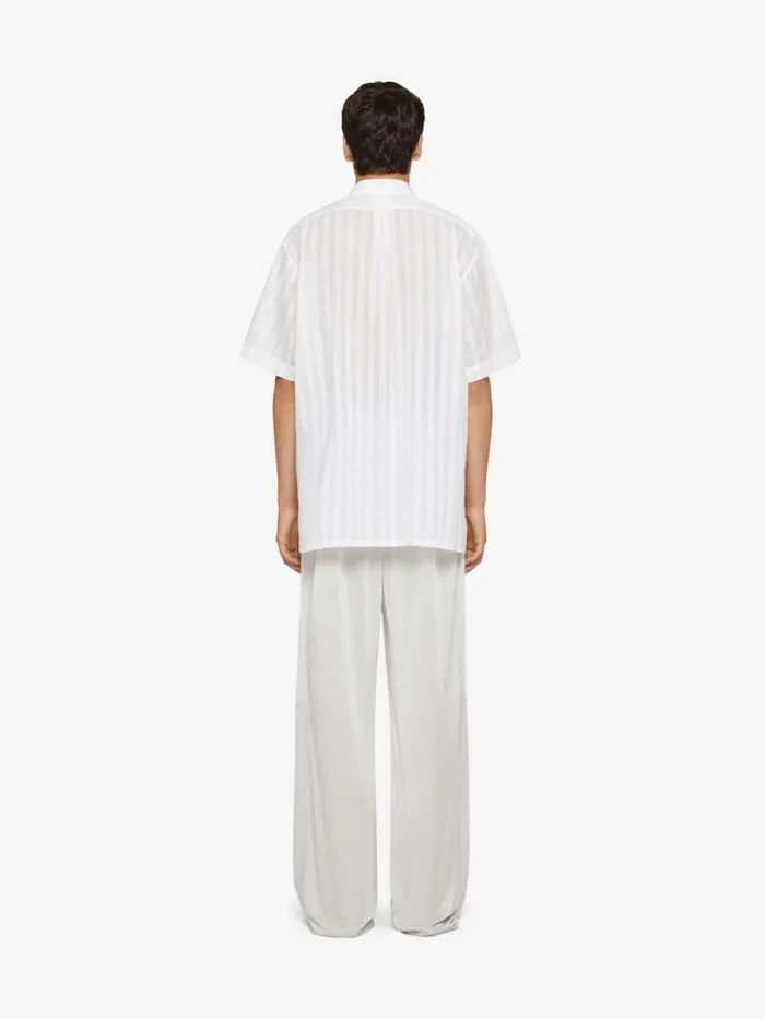 Shirt In Cotton Voile With Stripes White Men Givenchy Shirts