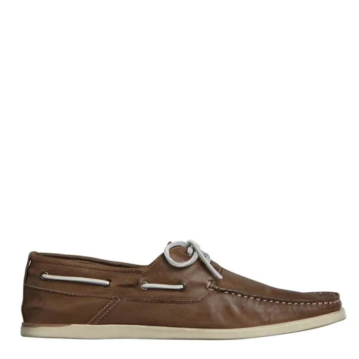 Shoes Men Windsor Smith 369 TAUPE LEATHER LOAFERS