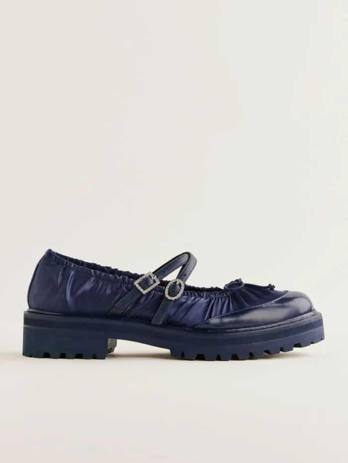 Shoes The Reformation Amy Ruched Loafer After Hours Satin