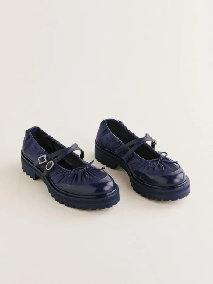 Shoes The Reformation Amy Ruched Loafer After Hours Satin