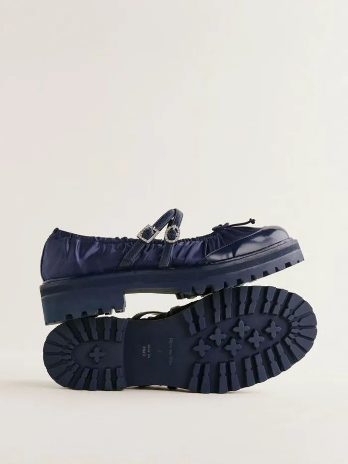 Shoes The Reformation Amy Ruched Loafer After Hours Satin