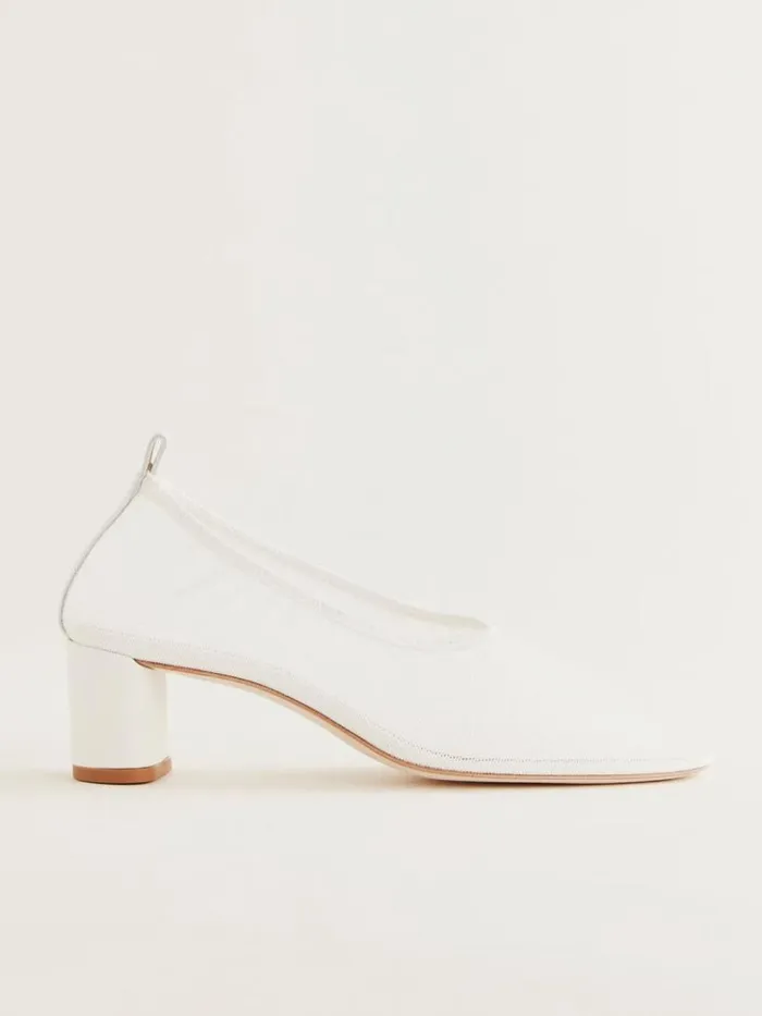 Shoes The Reformation Betsy Pump White Mesh