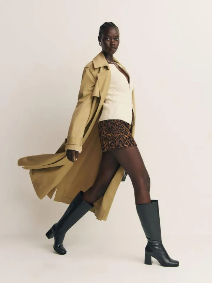 Shoes The Reformation Frederique Knee High Boot Black Leather