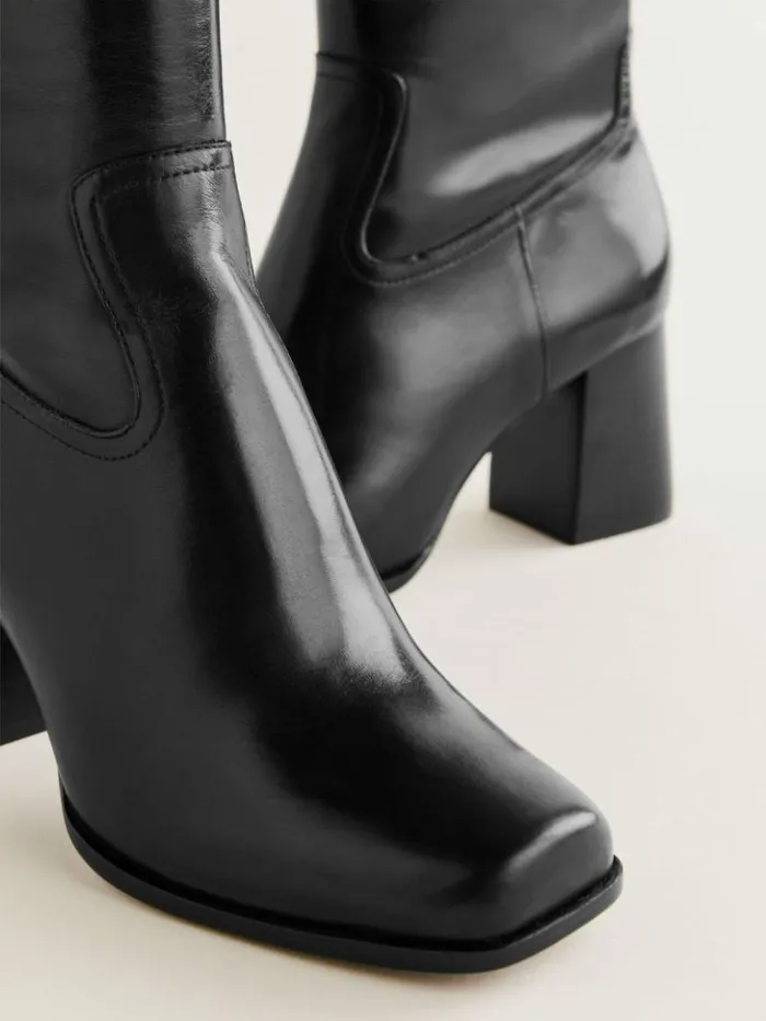 Shoes The Reformation Frederique Knee High Boot Black Leather