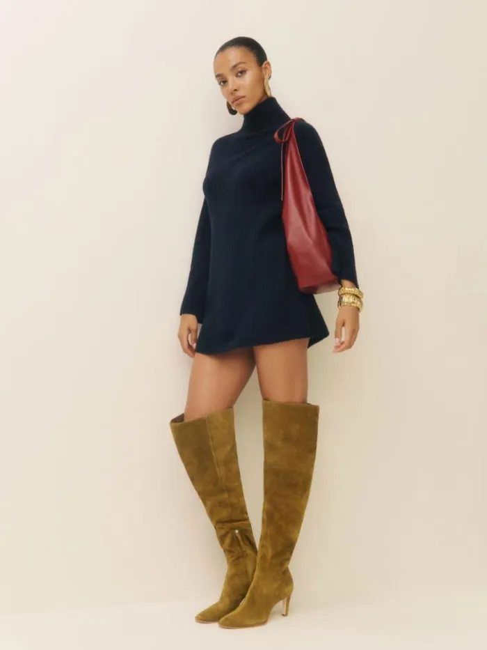 Shoes The Reformation Giles Over The Knee Boot Bog Suede