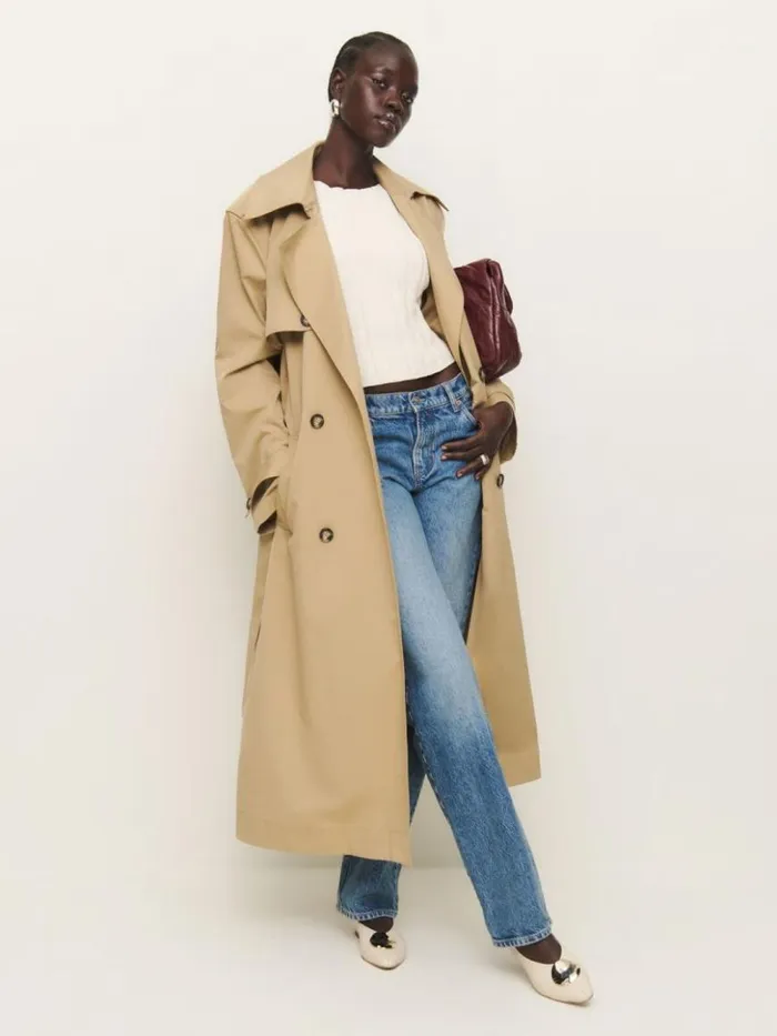 Shoes The Reformation Hailey Ballet Flat Almond Leather