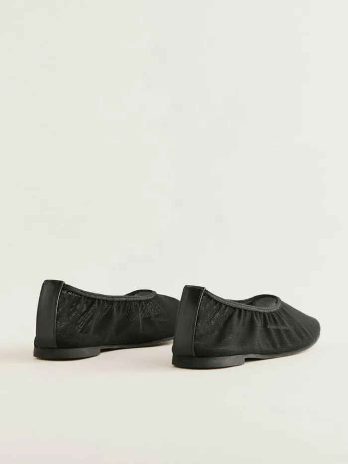 Shoes The Reformation Marcadet Ballet Flat Black Mesh