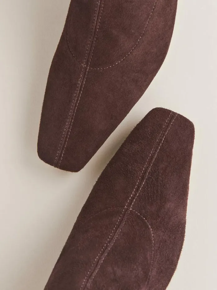 Shoes The Reformation Raven Knee Boot Espresso Stretch Suede