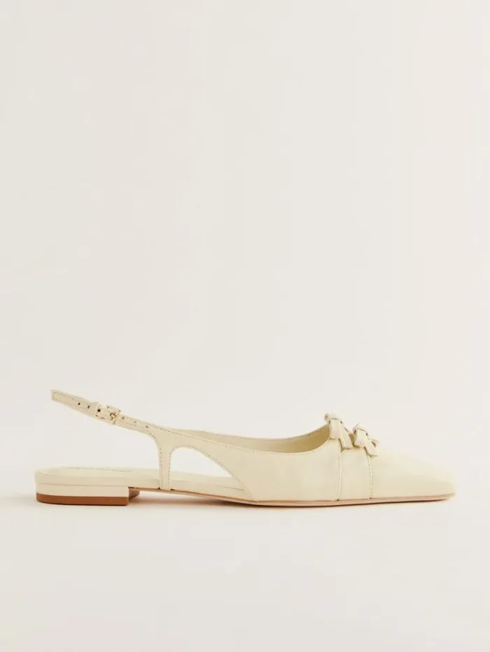 Shoes The Reformation Tammy Slingback Flat Cream Puff Leather