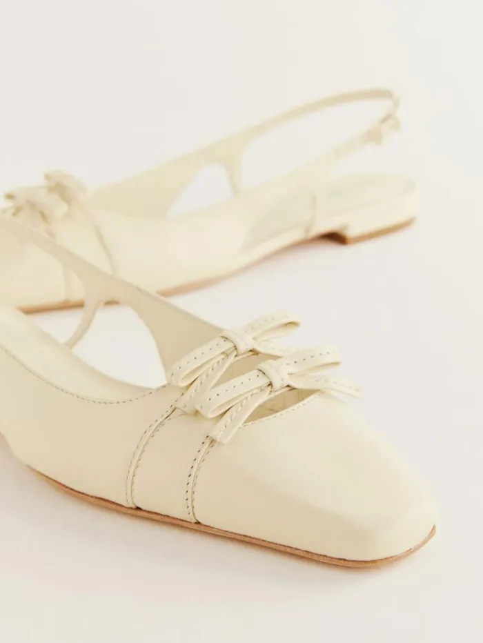 Shoes The Reformation Tammy Slingback Flat Cream Puff Leather