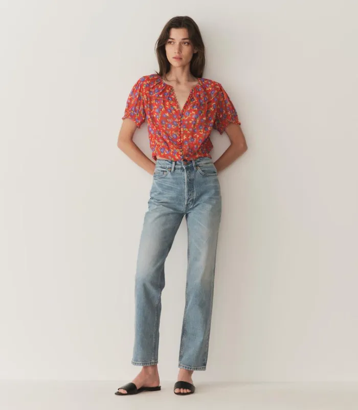 Shop ANAISE TOP Red Dayflower Meadow DEN Tops