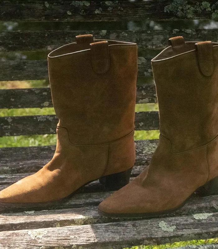 Shop DEMI RIVIERA BOOT Moutarde Suede DEN Footwear