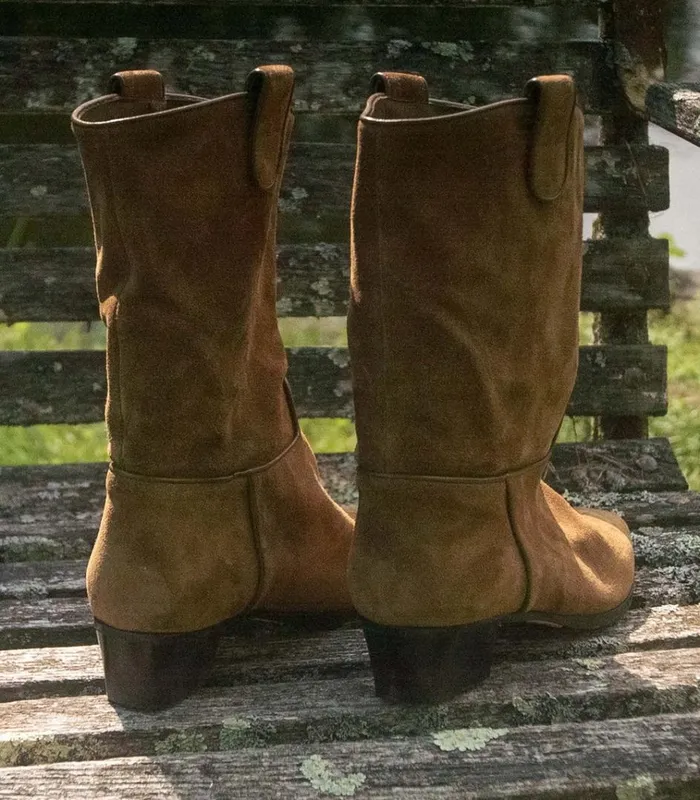 Shop DEMI RIVIERA BOOT Moutarde Suede DEN Footwear