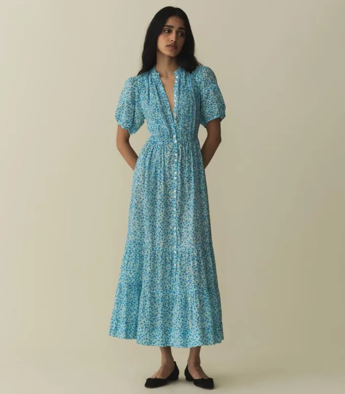 Shop HALEIGH DRESS Bleu Daisy Fields DEN Dresses
