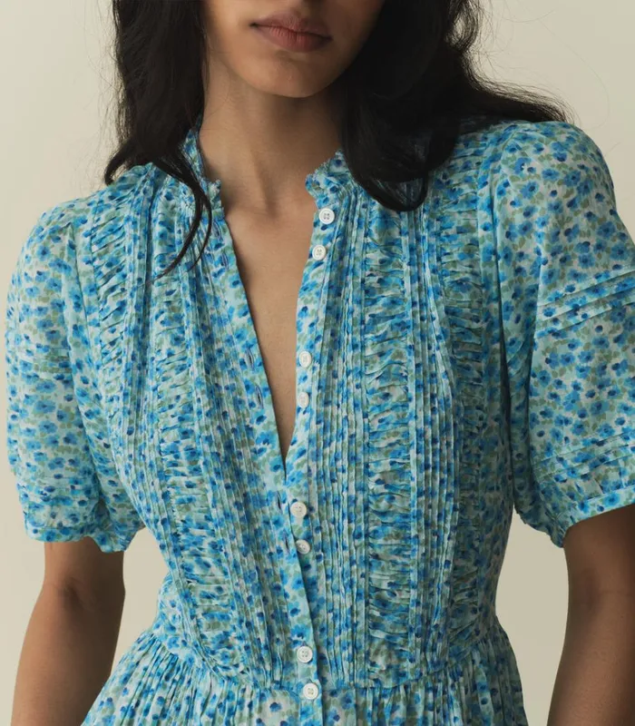 Shop HALEIGH DRESS Bleu Daisy Fields DEN Dresses