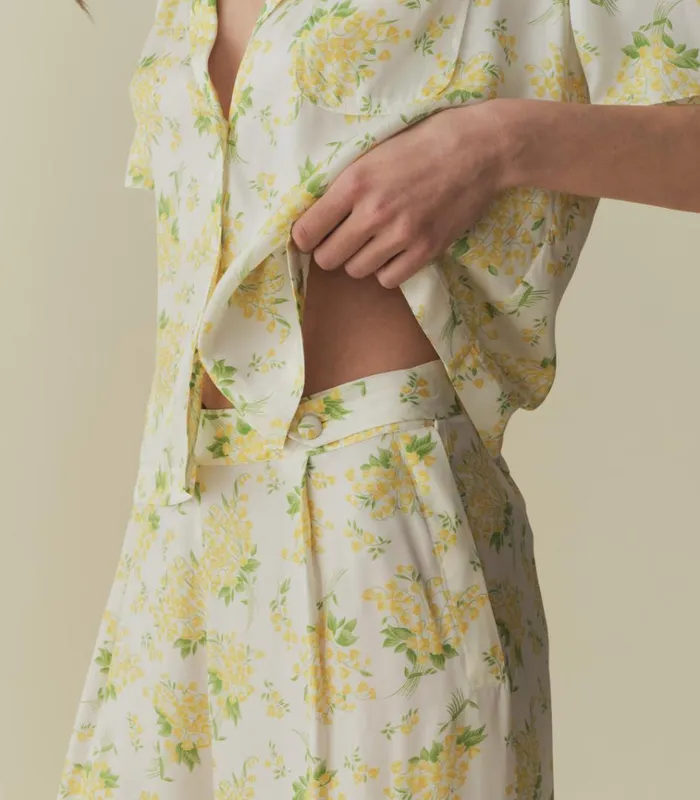 Shop LANI PANT Salt May Bell Floral DEN Pants and Shorts