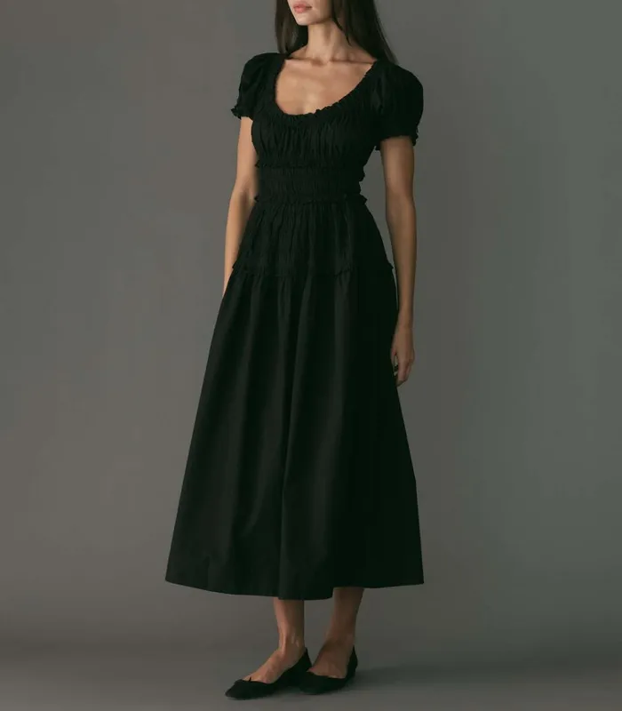 Shop LEANNE DRESS Black DEN Dresses