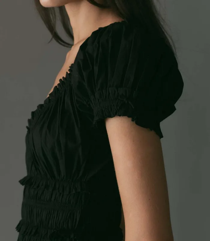 Shop LEANNE DRESS Black DEN Dresses