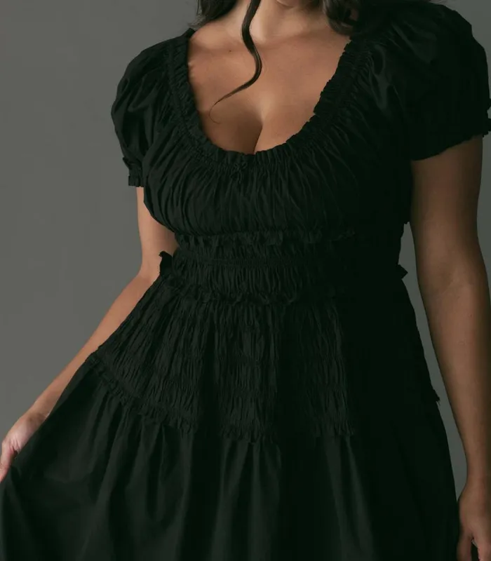 Shop LEANNE DRESS Black DEN Dresses