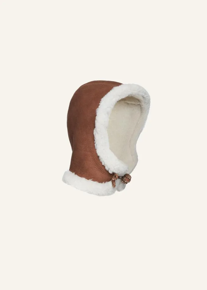 Shop Magda Butrym Accessories Shearling Trapper Hat In Beige Shop Magda Butrym Accessories Shearling Trapper Hat In Beige
