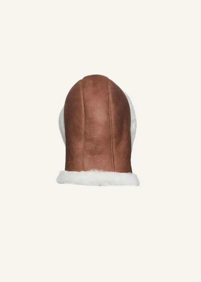 Shop Magda Butrym Accessories Shearling Trapper Hat In Beige Shop Magda Butrym Accessories Shearling Trapper Hat In Beige